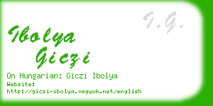 ibolya giczi business card